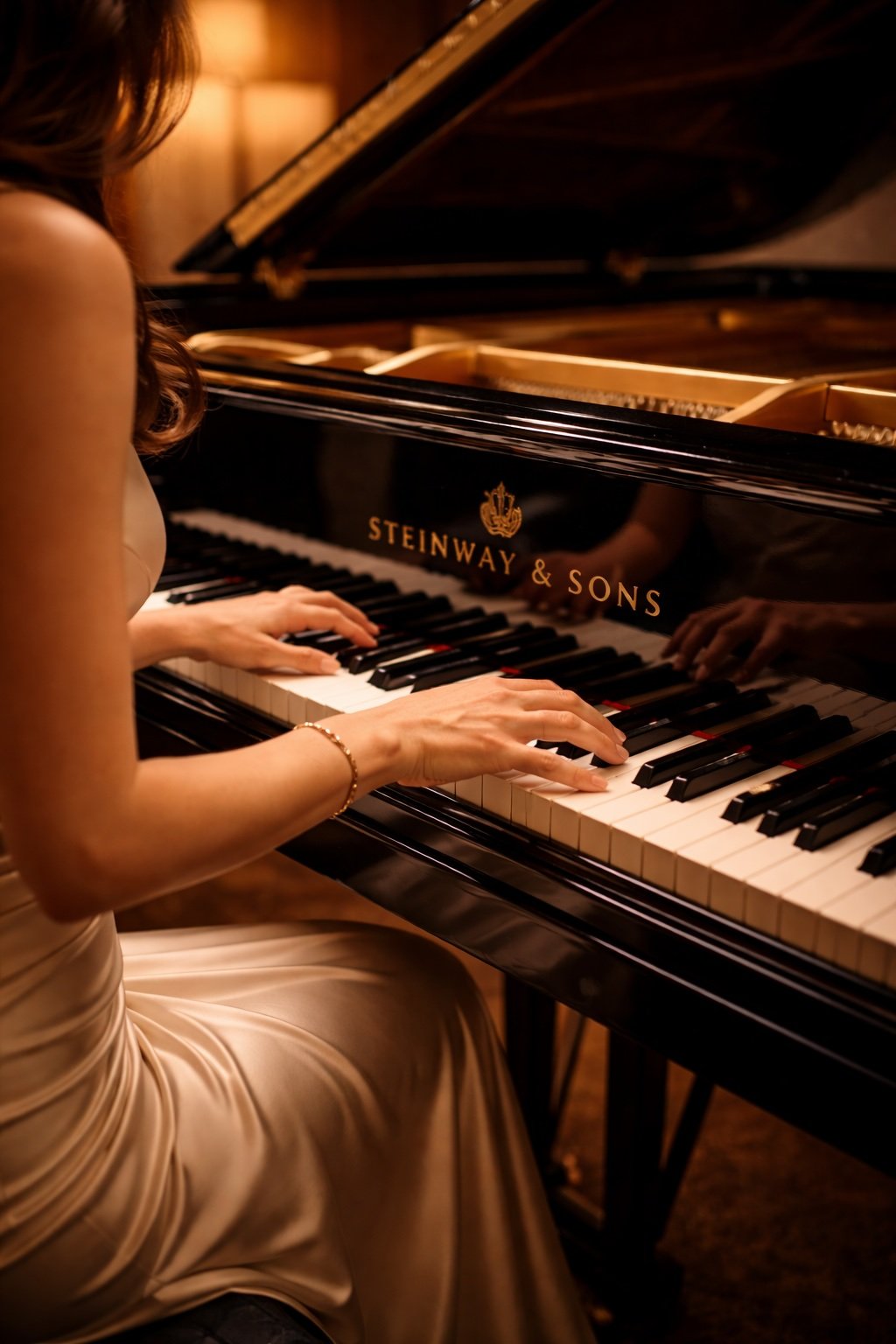 Professeur de piano et élève